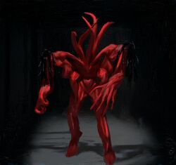 exotic exotic_species horror horror_(theme) monster nightmare_fuel standing tentacle tentacle thefirstlastwatcher unusual_anatomy walking walking_towards_viewer zombie
