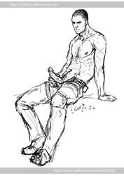 1boy betty2007 half_naked male male_only masturbation penis prototype prototype_(game) robert_cross sketch solo tagme