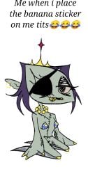 1_eye 1girls almost_naked ancient autopsy_scar big_hands black_eyeshadow brainrot breasts caption cartoony cleft_lip crown earrings eye_patch eyebags fantasy female female_focus female_only freaky funny genderswap_(mtf) gold_jewelry gold_teeth golden_earrings golden_teeth immortal jewelry kurkanos_(artist) long_eyelashes looking_at_viewer meme monster monster_girl necklace nipples_covered no_background no_nose nude nude_female oc original_character pale_skin pirate prosthetic prosthetic_legs pubic_hair purple_hair rule_63 scars scars_all_over seductive seductive_look self_harm_scars selfharm_scars sharp_fingernails sharp_teeth shitpost short_hair showing_off simple_drawing sitting_on_floor skinny skinny_girl small_breasts solo solo_female solo_focus sticker stickers_on_body stylized text the_prince_uv_zambi_pyretes thin_female tired_eyes transparent_background undead villainess violet_hair yellow_nails yellow_teeth zombie zombie_girl