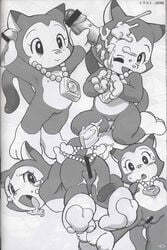 1girls artist_request cat censored doraemon doraemon:_nobita_no_makai_dai_bouken_(1984) female greyscale male miyoko_mangetsu monochrome penis pussy shin-ei_animation source_request year_request