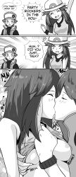 ... 1boy 1girls 3koma bad_id bad_pixiv_id badge black_shirt blush breast_grab breasts closed_eyes clothed clothes_lift coat comic dialogue emphasis_lines english_text grabbing greyscale hat heart hetero human_only kissing leaf_(pokemon) long_hair looking_at_another male/female meme mimic_yous monochrome nipples party_rockers pokemon pokemon_(game) pokemon_frlg pokemon_masters pokemon_masters_ex red_(pokemon) shirt_lift sleeveless sleeveless_coat sleeveless_shirt smile straight sweat sygna_suit_red upper_body wristband