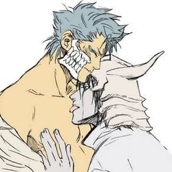 bleach grimmjow_jaegerjaquez male multiple_males tagme ulquiorra_cifer yaoi