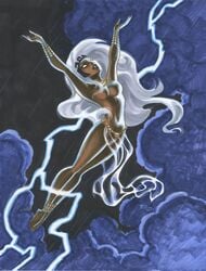 bruce_timm dark-skinned_female dark_skin female marvel marvel_comics ororo_munroe storm_(x-men) tiara topless x-men