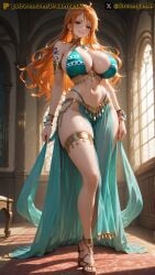 1girls 2025 ai ai_assisted ai_generated anime anime_style artist_name bare_legs bare_shoulders breasts brown_eyes dancer dancer_outfit dreamyan_ai female full_body ginger harem_outfit hi_res high_quality high_resolution highres huge_breasts long_hair nami_(one_piece) one_piece orange_hair patreon seductive seductive_eyes seductive_look seductive_pose seductive_smile smile smiling thick_ass thick_thighs thighs uncensored white_body white_skin