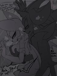 artist_request bat-girl bat_wings elevator mobian_(species) rouge_the_bat shadouge shadow_the_hedgehog sonic_(series) sonic_the_hedgehog_(series)