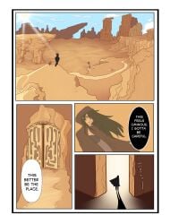 2d black_hair brown_skin brown_skinned_female busty comic egyptian egyptian_female english_text female female_focus gurinsfw hourglass_figure legend_of_queen_opala osira sisterhood_(comic) speech_bubble tagme text wide_hips