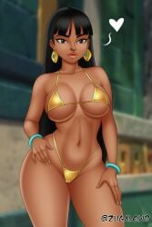 chel chel_(the_road_to_el_dorado) golden_bikini road_to_el_dorado summer swimsuit zugalewd