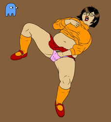 chubby furdawg glasses hanna-barbera inky_(pac-man) panties pink_panties scooby-doo skirt tagme velma_dinkley