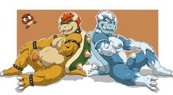 2014 anthro balls barefoot biceps big_nipples bowser brumal chubby claws collar cum cumshot dragon erection glowing goomba green_shell griz_urso hi_res koopa looking_at_viewer male_only manly mario_(series) multiple_males muscles navel nintendo nipples nude orgasm pecs penis reptile scalie shell sitting spikes spiky_shell spread_legs spreading standing toe_claws turtle vein veiny_penis