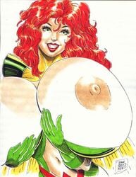 1girls alternate_breast_size big_breasts breasts dc dc_comics female female_only gigantic_breasts huge_breasts hyper_breasts large_breasts maxima_queen_of_almerac rob_durham solo superman_(series) tagme