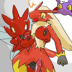 blaziken furry gliscor male multiple_males no_humans pokemon pokemon_(species) scizor yaoi