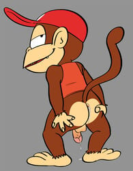 color diddy_kong donkey_kong_(series) flaccid furry kong male male_only monkeysuit nintendo solo