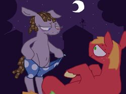 big_macintosh_(mlp) earth_pony equine friendship_is_magic horse male male_only my_little_pony pony smarty_pants smartypants_(mlp) smooth_skin the_weaver