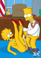 bart_simpson brother_and_sister color cum female human incest lisa_simpson male straight the_simpsons xl-toons.com yellow_body