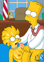 bart_simpson brother_and_sister color cum female human incest lisa_simpson male straight the_simpsons xl-toons.com yellow_body