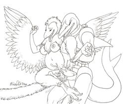 anthro avian dinosaucers female ichy tagme teryx