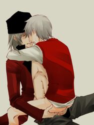 2boys akihiko_sanada gay male_only megami_tensei persona_3 shinjiro_aragaki tagme