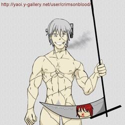 franken_stein male male_only muscle nosebleed soul_eater spirit_albarn