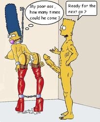 after_sex anal ass bart_simpson breasts color cum female high_heel_boots high_heels human incest male marge_simpson nipples nude penis platform_heels standing straight tagme the_fear the_simpsons wedge_heels