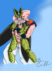 2boys cell_(dragon_ball) dragon_ball dragon_ball_z gay huge_cock majin_buu male male_only penis perfect_cell super_buu superkamiguru yaoi