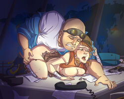 1boy 1girls 2d 2d_(artwork) ass_up big_ass big_butt blush boobs clothed_sex dog_tags doggy_style enemies engineer engineer_(team_fortress_2) female femscout gripping male male/female on_table pleasure_face pulled_panties rocketshoes rough_sex round_ass rule_63 scout shirt_lift skirt skirt_lift straight team_fortress_2 thick_thighs vaginal_penetration