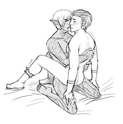 2boys anal dragon_age dragon_age_2 fenris_(dragon_age) gay hawke monochrome syberfox tagme tattoo yaoi