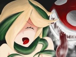 female human interspecies mario_(series) nintendo piranha_plant plant_vore princess_rosalina roggie tagme