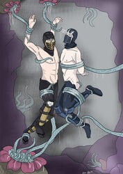 2boys male male_only mortal_kombat mortal_kombat:_deception multiple_males scorpion_(mortal_kombat) sub-zero tentacle tentacle_on_male