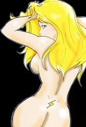 1girls blonde_hair blue_eyes carol_danvers female inspector97 marvel ms._marvel ms._marvel_(carol_danvers) nude sideboob solo tagme tattoo tramp_stamp