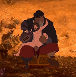 2boys anal big_dom_small_sub blood clothed_male_nude_male clothed_on_nude cyborg disney gay human interspecies jim_hawkins john_silver_(treasure_planet) legs_held_open male male_nipples male_only multiple_males penis riding sitting_on_person size_difference testicles treasure_planet yaoi