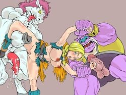 bianca_whitaker clothing cum dragon_quest dragon_quest_v equine horsecock huge_cock jyami kon_the_knight large_breasts monster ooshima_rushimaru penis pubic_hair rape rushimarudou slon_the_rook threesome torn_clothes uncensored warhog_(dragon_quest) yellow_eyes