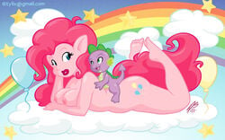 friendship_is_magic my_little_pony pinkie_pie_(mlp) smooth_skin spike_(mlp) stylix