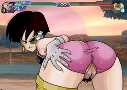 1girls ass ass_focus ass_grab bardock bent_over black_hair breasts clitoris dragon_ball dragon_ball_z earring fat_mons female gloves gmeen green-tinted_eyewear huge_ass light-skinned_female light_skin milf presenting pubic_hair purple_eyes pussy saiyan scouter seripa short_hair skin_tight smile smirk tail thick_thighs thighhighs thighs tinted_eyewear torn_clothes vagina visor