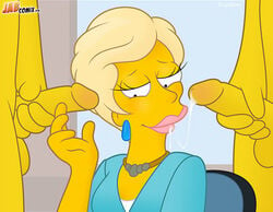 cum facial female human jab lindsey_naegle male partial_male penis straight tapdon the_simpsons