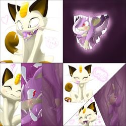 eating eyeofcalamity feline female feral feral_only gulp happy internal macro meowth mouse mouth nintendo open_mouth oral_vore pokémon_(species) pokemon rat rattata rodent swallowing throat tongue vore