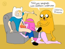 adventure_time coldfusion fellatio finn_the_human food jake_the_dog princess_bubblegum puberty