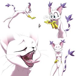 anthro bandai_namco breasts cat digimon eyeofcalamity feline female forceswerwolf gatomon happy oral_vore vore