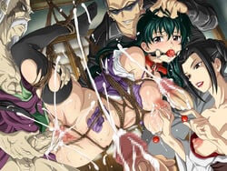 ball_gag bondage bound breast_grab breasts censored choker collar cum cum_inside cum_on_body cum_on_breasts cum_on_upper_body forced gangbang hair_grab hair_pull hand_on_head hyuuga_mahiru kamisama_dolls large_breasts lolita_channel nipple_piercing nipple_torture nipples penis rape sex suspension tear