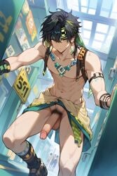 ai_generated balls gay genshin_impact kinich_(genshin_impact) male male_only noahai penis tagme yaoi