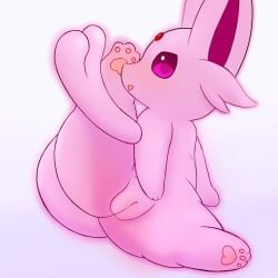 bmq eeveelution espeon female feral generation_2_pokemon genitals hi_res innie_pussy looking_at_viewer nintendo plump_labia pokemon pokemon_(species) presenting presenting_pussy pussy raised_leg seductive slightly_chubby solo spread_legs spreading thick_thighs tongue tongue_out