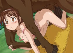 sanae_nagatsuki shinryaku!_ikamusume stomach_bulge tagme