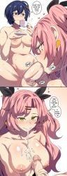 1futa 1girls absurd_res areolae belle_(zenless_zone_zero) big_breasts blowjob blowjob_face blue_hair blush breasts cum cum_in_mouth cum_on_breasts drinking drinking_cum ejaculation ejaculation_in_mouth fellatio futa_on_female futanari green_eyes hearts_around_head hi_res highres hinghoi kneeling kneeling_oral_position large_breasts long_hair nicole_demara nipples nude nude_female nude_futanari oral oral_sex penis penis_in_mouth pink_hair short_hair slurp slurping speech_bubble sucking sucking_penis swallowing swallowing_cum text_bubble twintails zenless_zone_zero