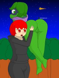 ass female green_shadow_(pvz) hero heroine night nude_female peashooter plant plant_girl plantie plants_vs_zombies plants_vs_zombies:_heroes pussy slap slendyeevee straight