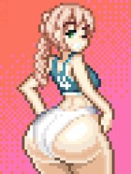 alternate_version_available big_ass big_butt bottom_heavy curvy curvy_ass curvy_body curvy_female curvy_figure curvy_hips curvy_thighs emi_ibarazaki fat_ass fat_butt female female_only huge_ass huge_butt ibarazaki_emi katawa_shoujo pixel_art sleepyren solo solo_female sports_uniform sportswear thick_ass voluptuous voluptuous_female