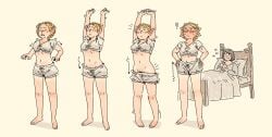 2girls dungeon_meshi embarrassed falin_touden female marcille_donato pubic_hair tagme viviancore wardrobe_malfunction