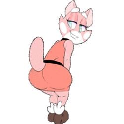 animated ass ass_shake bouncing_ass cat_tail dolan_dark female_only furry furry_only girl looking_at_viewer lowres pink_fur planetdolan shima_luan transparent_background twerk twerking vimhomeless