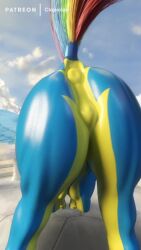 2022 3d_(artwork) 3d_animation 9:16 animal_genitalia animal_pussy animated anus anus_outline ass blue_body blue_feathers butt_jiggle camel_toe clopician clothed clothed_feral clothing cloud crotchboobs crotchboobs_visible_through_thighs digital_media_(artwork) equid equine equine_genitalia equine_pussy eyebrows feathers female feral friendship_is_magic genital_outline genitals glistening glistening_clothing hasbro hi_res hooves horse jiggling light lighting looking_at_viewer looking_back looking_back_at_viewer mammal multicolored_tail my_little_pony mythological_creature mythological_equine mythology outside pegasus presenting presenting_hindquarters puffy_anus pussy pussy_outline quadruped rainbow_dash_(mlp) rainbow_tail rear_view shaking_butt short_playtime skinsuit sky sky_background skyscape solo sound standing stretching tagme tail tight_clothing tongue tongue_out unguligrade video wings wonderbolts_(mlp) wonderbolts_uniform