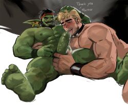 2boys abs bara beard beefy black_hair blonde_hair dopq duo ear_piercing erection facial_hair fellatio foreskin gay gay_sex genitals goblin goblin_male green_body green_skin headband hi_res human humanoid humanoid_penis humanoid_pointy_ears intact licking male male/male male_nipples male_only mammal manly masculine mature_male muscles muscular_humanoid muscular_male mustache nude_male oral oral_sex partially_retracted_foreskin pecs penis piercing pointy_ears red_eyes tongue tongue_out uncut vein veiny_penis