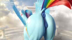 16:9 2022 3d_(artwork) 3d_animation animal_genitalia animal_pussy animated anus ass blue_body blue_feathers clitoral_winking clitoris clopician cloud crotchboobs cutie_mark digital_media_(artwork) equid equine equine_anus equine_genitalia equine_pussy eyelashes feathers female feral friendship_is_magic genitals hasbro horse looking_at_viewer looking_back looking_back_at_viewer mammal moan multicolored_tail my_little_pony mythological_creature mythological_equine mythology outside pegasus presenting presenting_hindquarters presenting_pussy puffy_anus pussy rainbow_dash_(mlp) rainbow_tail seductive shaking_butt short_playtime solo sound stretching tagme tail tongue tongue_out video widescreen wings