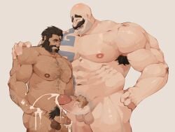 2boys abs armpit_hair balls bara beard biceps big_balls big_penis braum completely_nude cum daddy dilf ejaculation erection gay genital_fluids graves_(league_of_legends) hairy_chest handjob league_of_legends male male/male male_nipples male_only male_pubic_hair manly masturbation mature_male moustache muscular_male nipples nude orgasm pecs penis rcamerion riot_games